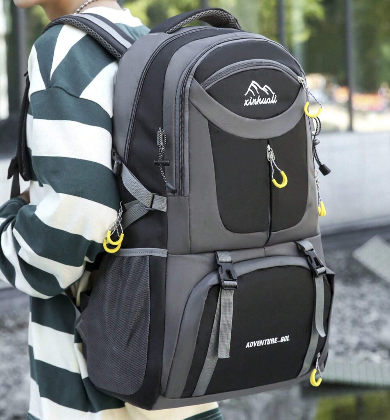 Backpack Ryggsäck 60 Liter: Hållbar Design & Smart Förvaring - Ryggsäck